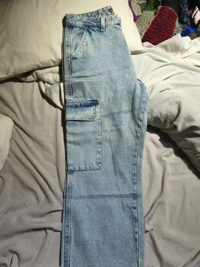 Jeans cargo de mezclilla azul claro Index - miniatura 3
