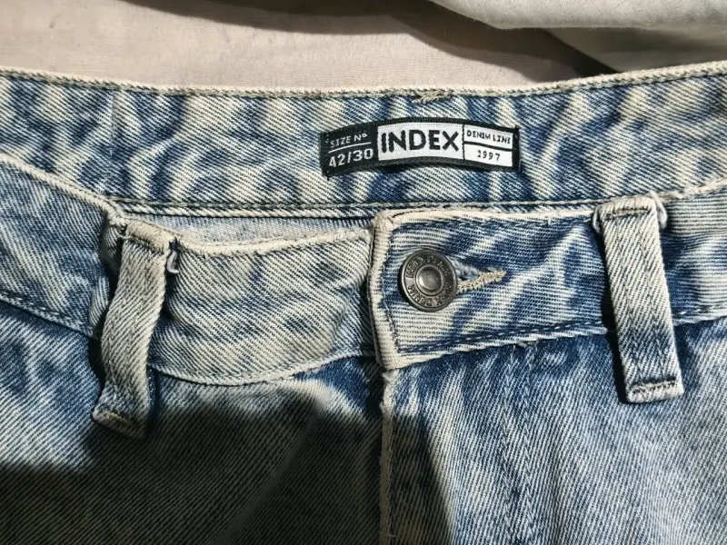 Jeans cargo de mezclilla azul claro Index - 4