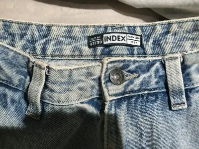 Jeans cargo de mezclilla azul claro Index - miniatura 4