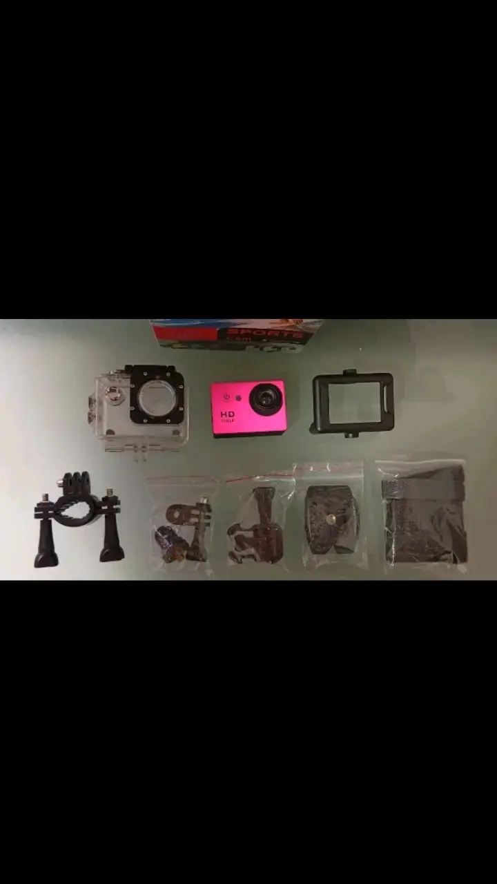 Cámara deportiva tipo GoPro HD 1080P  rosa