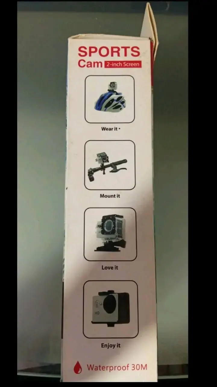 Cámara deportiva tipo GoPro HD 1080P  rosa - 5