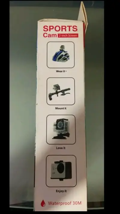 Cámara deportiva tipo GoPro HD 1080P  rosa - miniatura 5