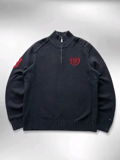 Suéter Tommy Hilfiger Quarter Zip - miniatura 1