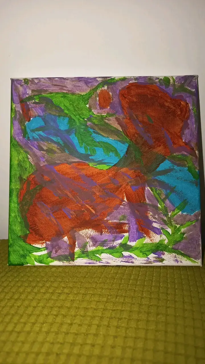 Cuadro Abstracto Pintado a Mano - 1