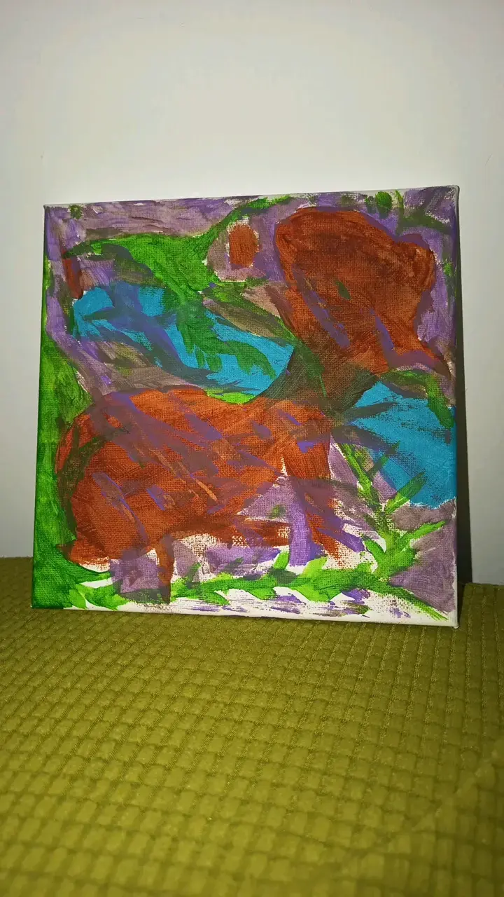Cuadro Abstracto Pintado a Mano - 2