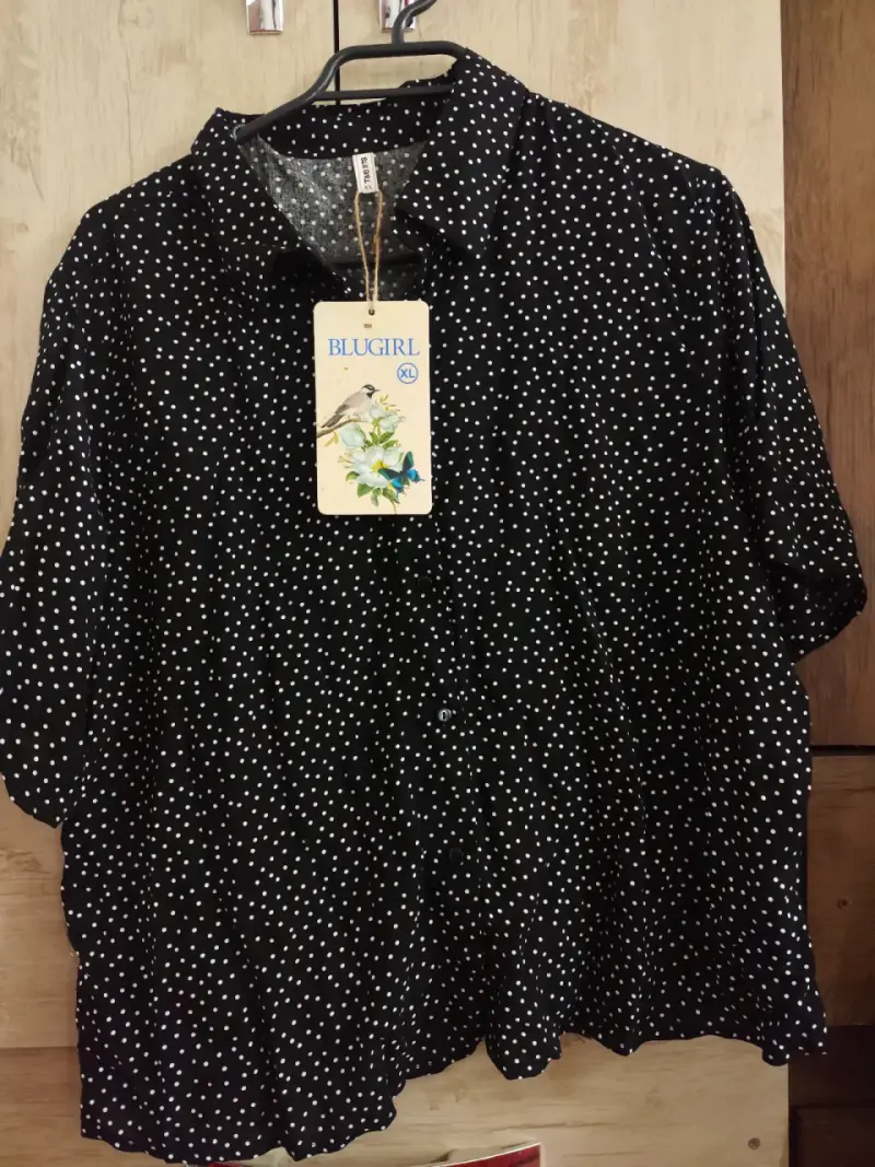 Blusa negra de lunares Blugirl talla XL - 1