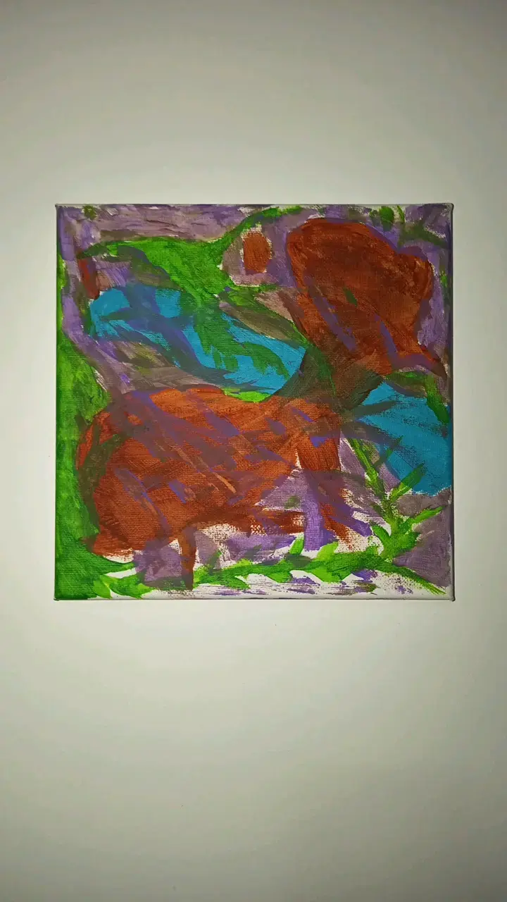 Cuadro Abstracto Pintado a Mano - 3