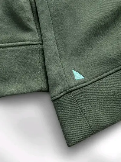 Polerón verde Quarter Zip Untuckit - miniatura 2
