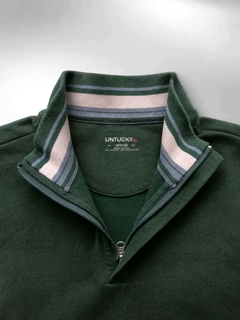 Polerón verde Quarter Zip Untuckit - 3