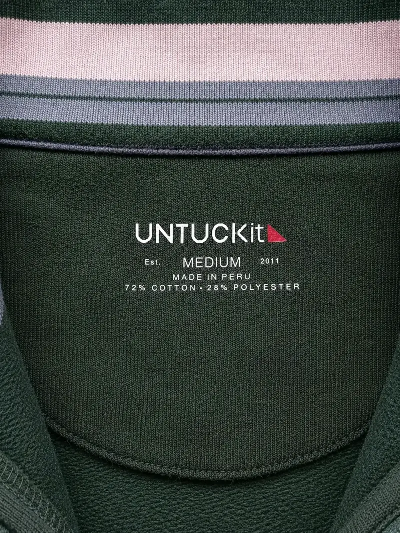 Polerón verde Quarter Zip Untuckit - 4