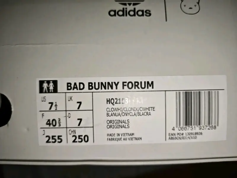 Zapatillas Adidas Bad Bunny Forum Blancas - 1