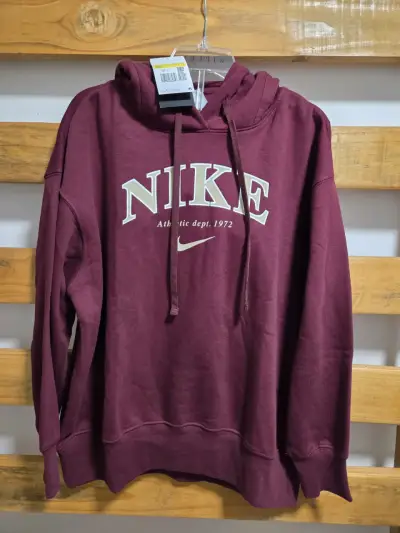 Polerón Nike burdeo para mujer - miniatura 1