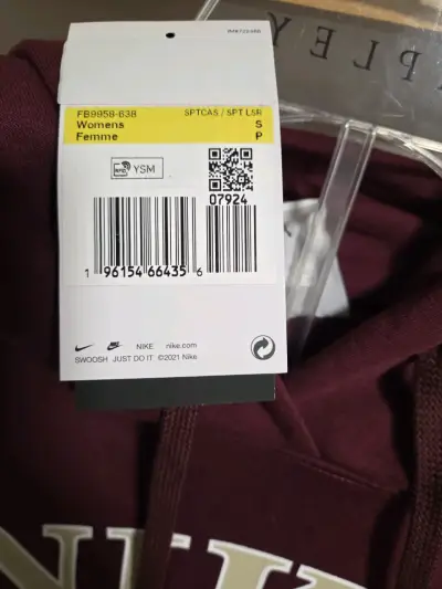 Polerón Nike burdeo para mujer - miniatura 4