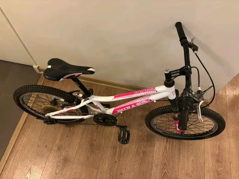 Bicicleta Infantil Wizard Rosa y Blanca Aro 20 - 3