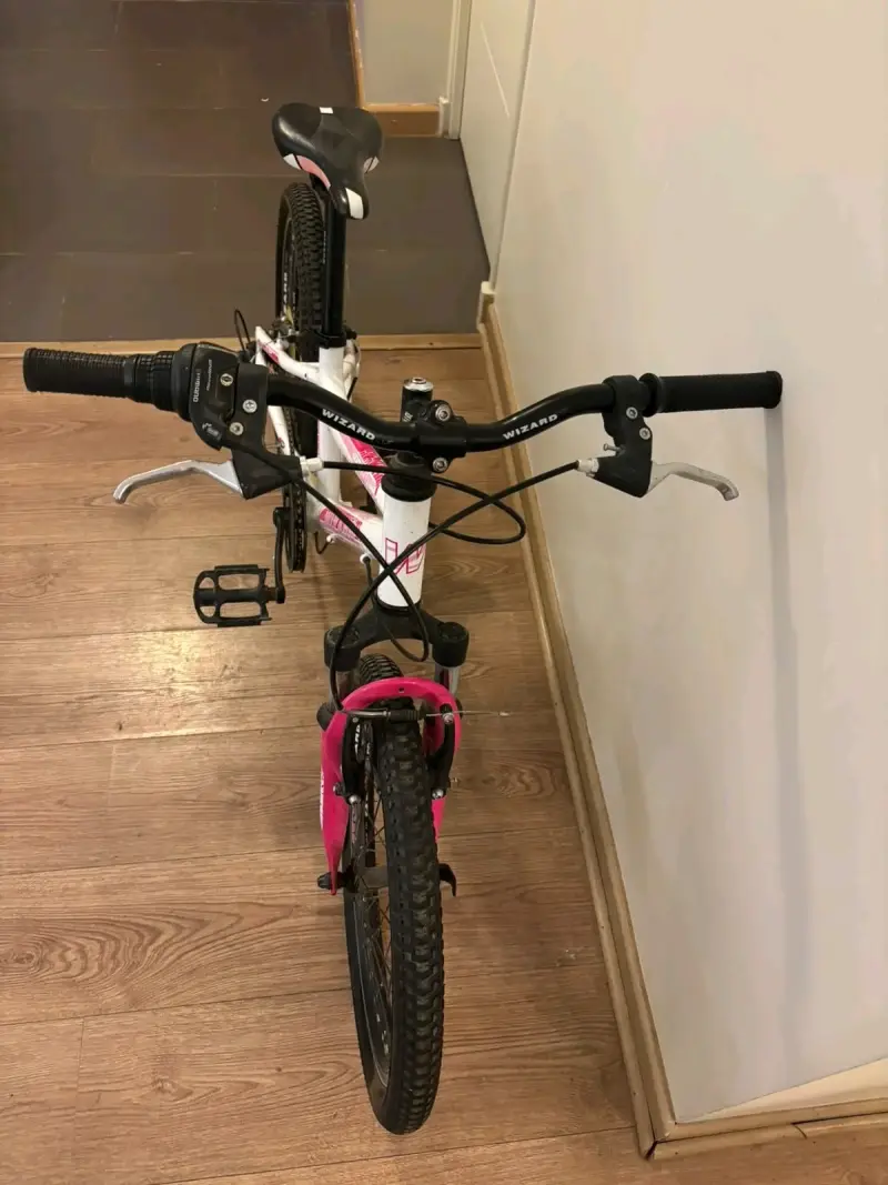 Bicicleta Infantil Wizard Rosa y Blanca Aro 20 - 4