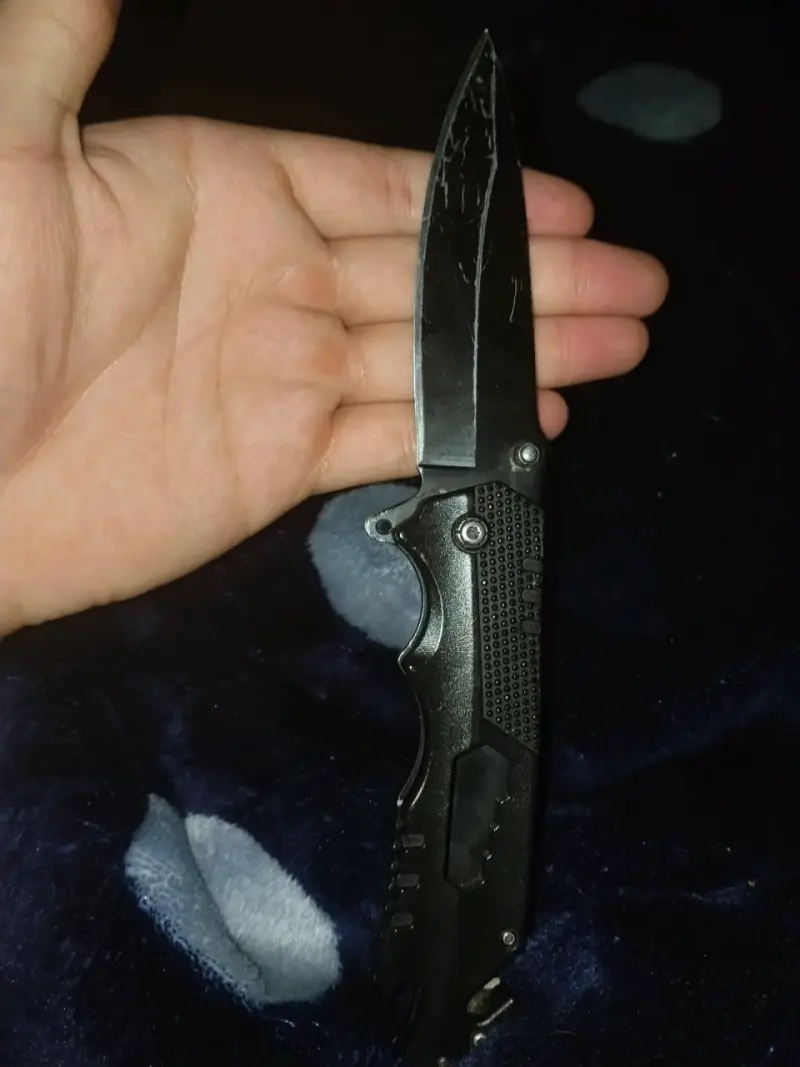 Cuchillo plegable táctico con cortador de cinturón - 6