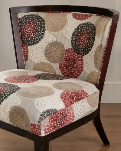 Silla decorativa con diseño circular multicolor - miniatura 4