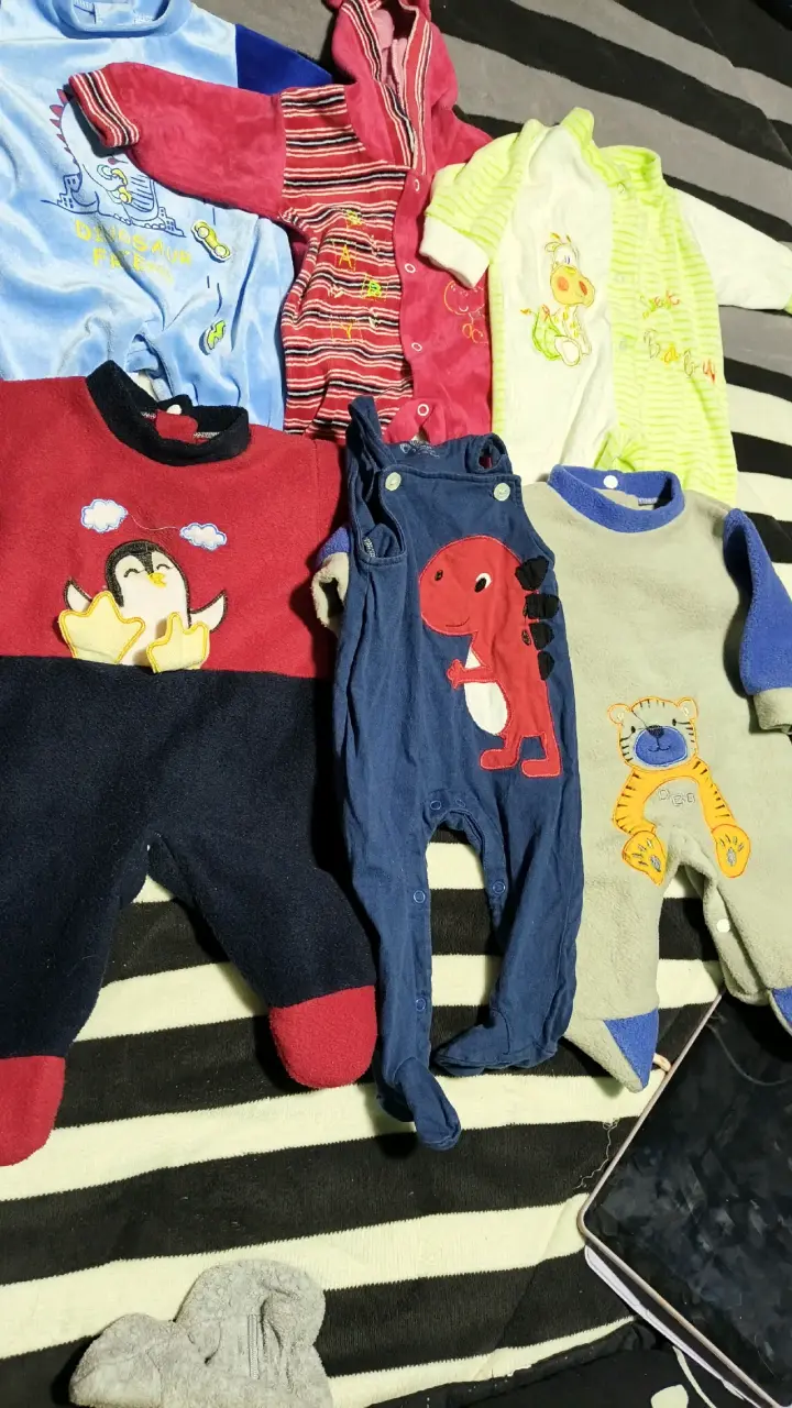 Lote de enteritos de bebé con diseños coloridos