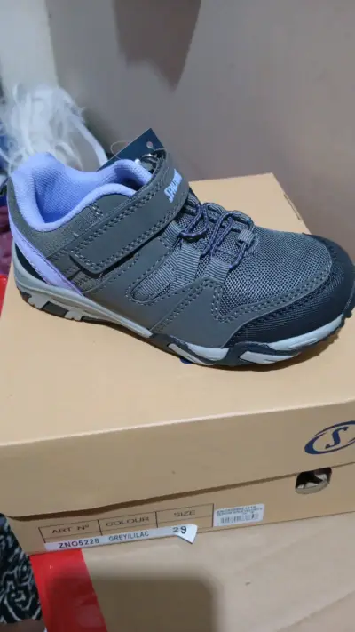 Zapatillas deportivas para niños gris y lila - miniatura 1