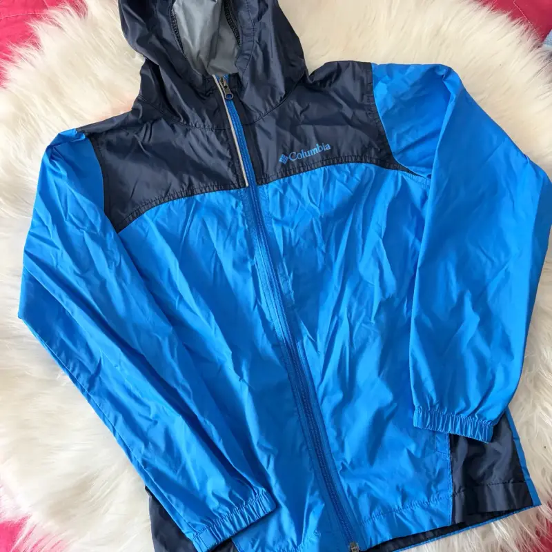 Chaqueta impermeable azul Columbia para niño - 1