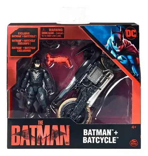 Figura de acción Batman con Batcycle DC - 1