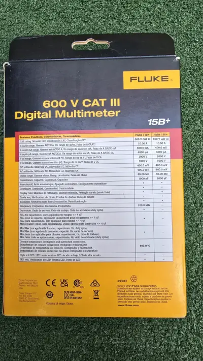 Multímetro Digital Fluke 15B+ CAT III 600V - miniatura 3