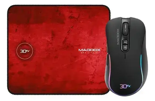Mouse gamer inalámbrico Maddox 3DFX con pad - 1