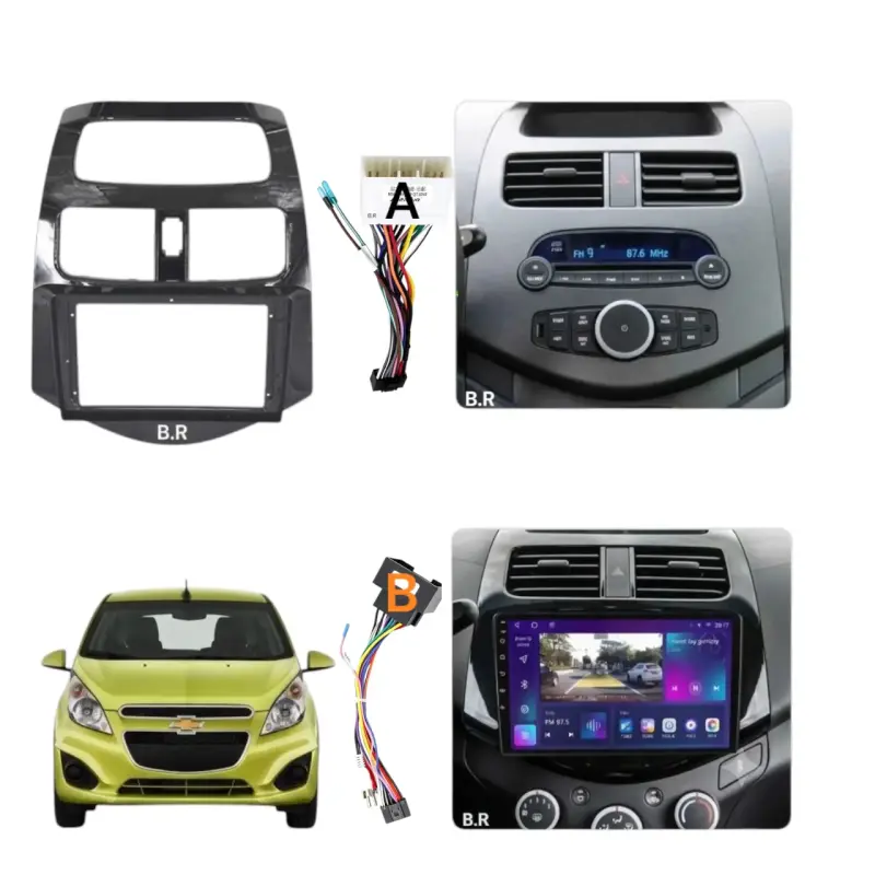 Kit bisel Chevrolet Spark GT + arnés de conexión