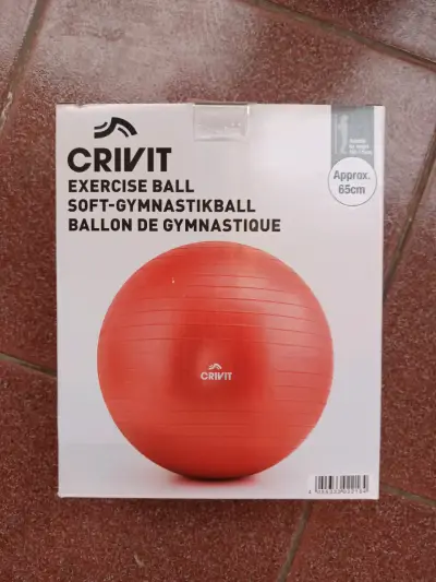 Pelota de ejercicio Crivit 65cm roja - miniatura 1