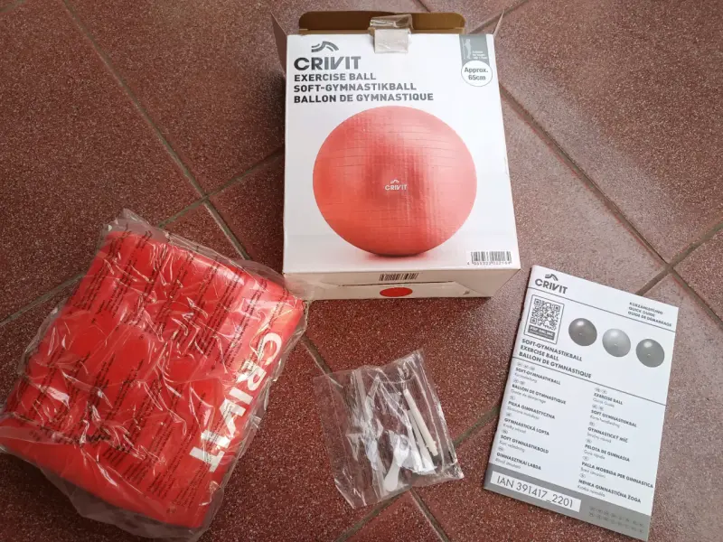 Pelota de ejercicio Crivit 65cm roja - 2