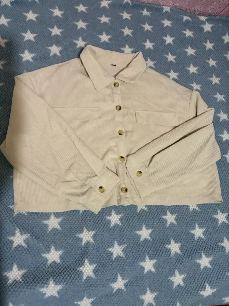 Chaqueta de pana beige - 1