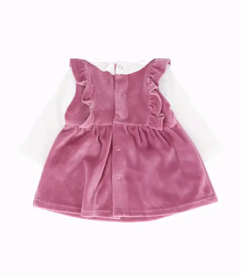 Conjunto de bebé rosado con ovejitas - 3
