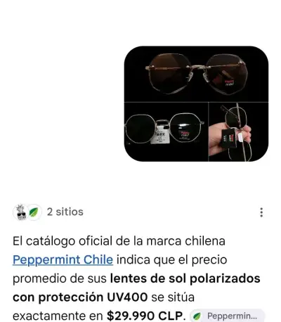 Lentes de Sol Polarizados Peppermint UV400 - miniatura 1