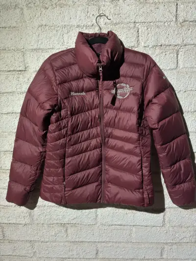 Chaqueta acolchada Columbia burdeos para mujer - miniatura 1