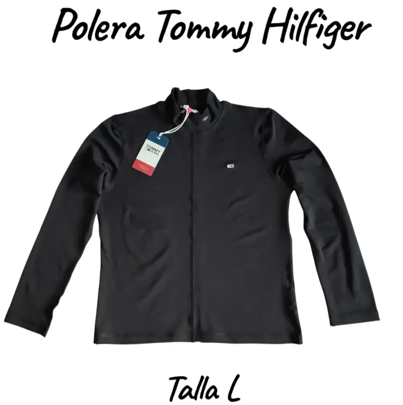 Polera Tommy Hilfiger negra talla L