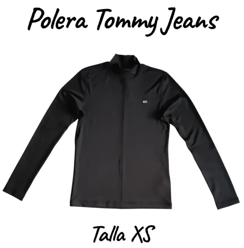 Polera Tommy Jeans negra talla XS