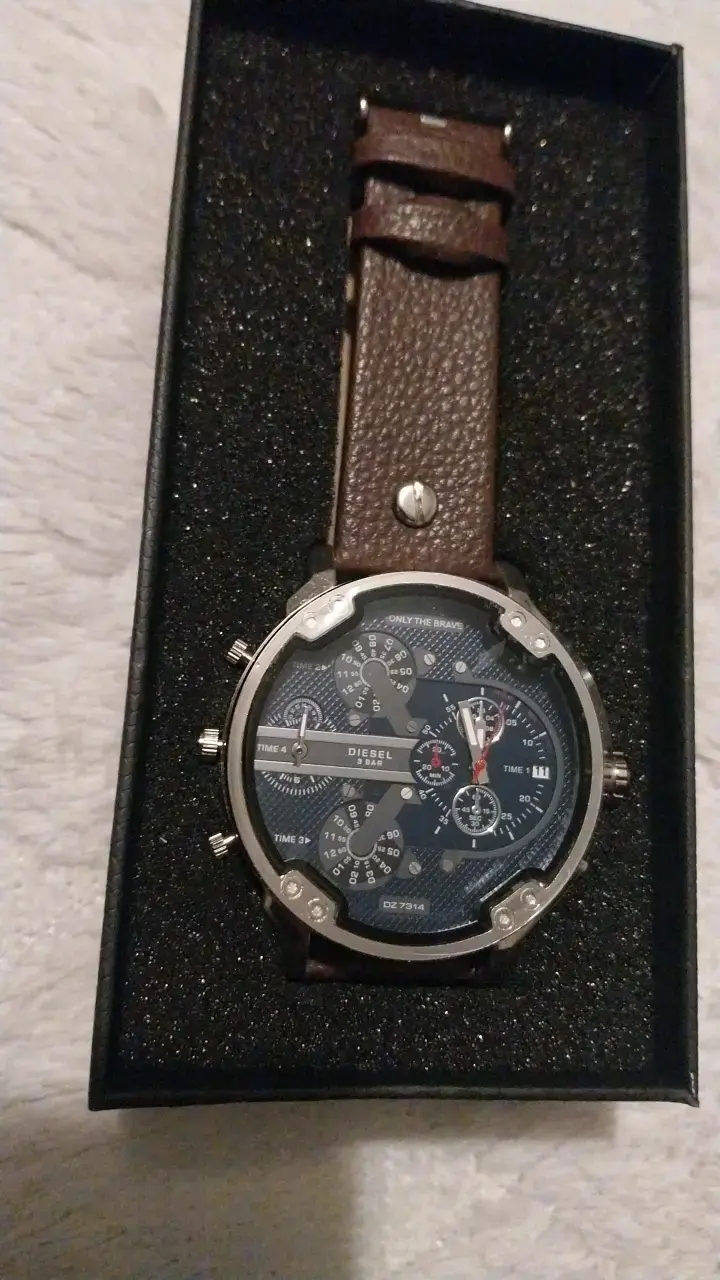 Reloj Diesel DZ7314 con correa de cuero marrón - 1