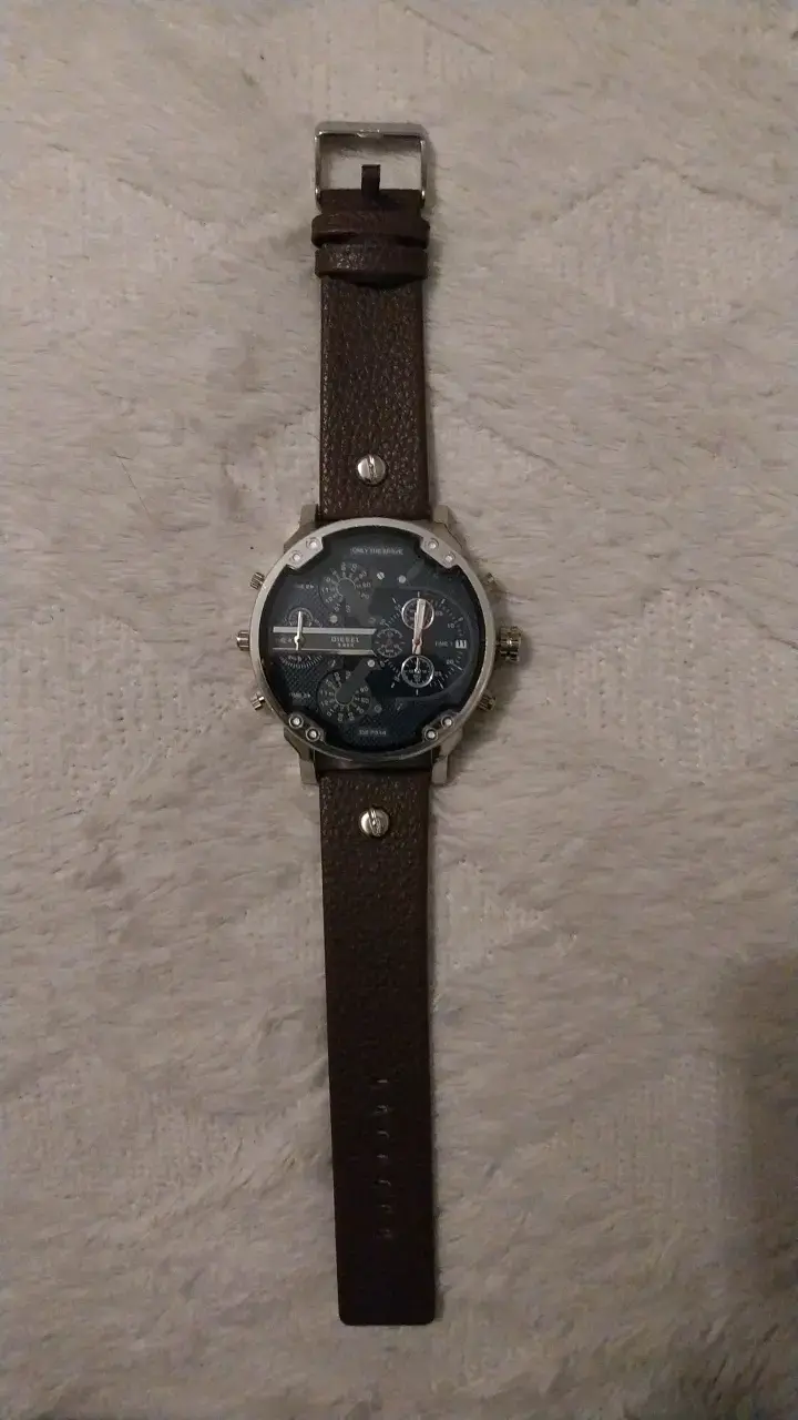 Reloj Diesel DZ7314 con correa de cuero marrón - 2