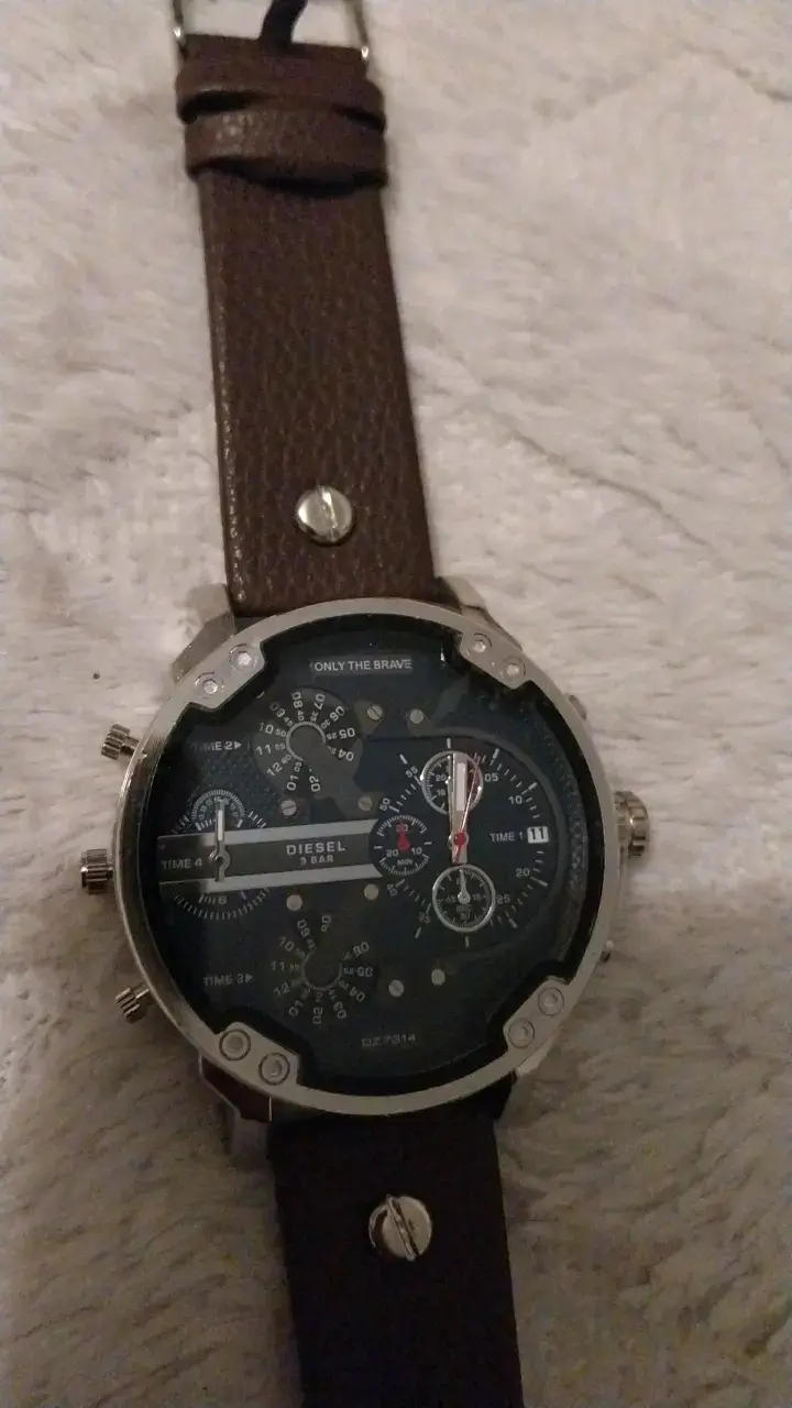 Reloj Diesel DZ7314 con correa de cuero marrón - 3