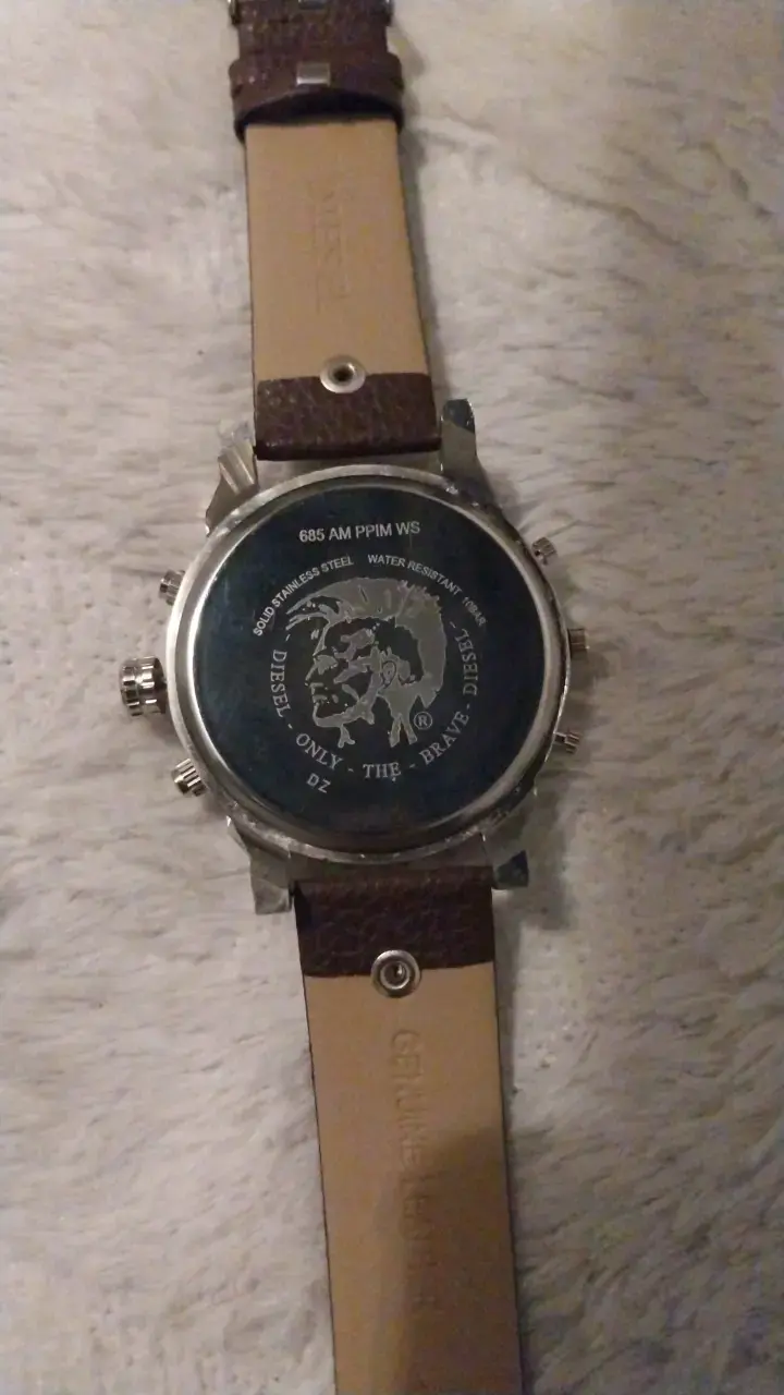 Reloj Diesel DZ7314 con correa de cuero marrón - 5