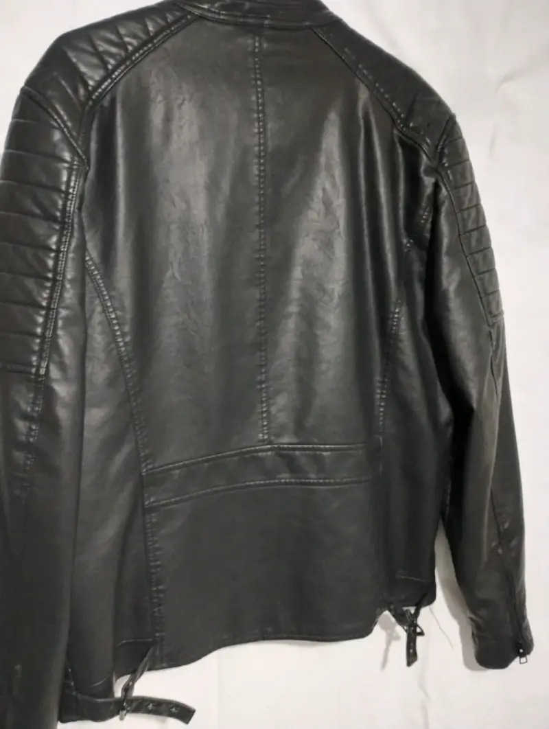 Chaqueta de cuero negra para hombre Marquis - 3