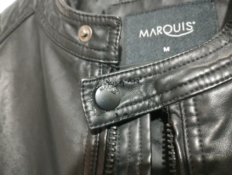 Chaqueta de cuero negra para hombre Marquis - 5