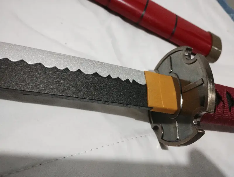 Espada katana decorativa roja con funda - 2