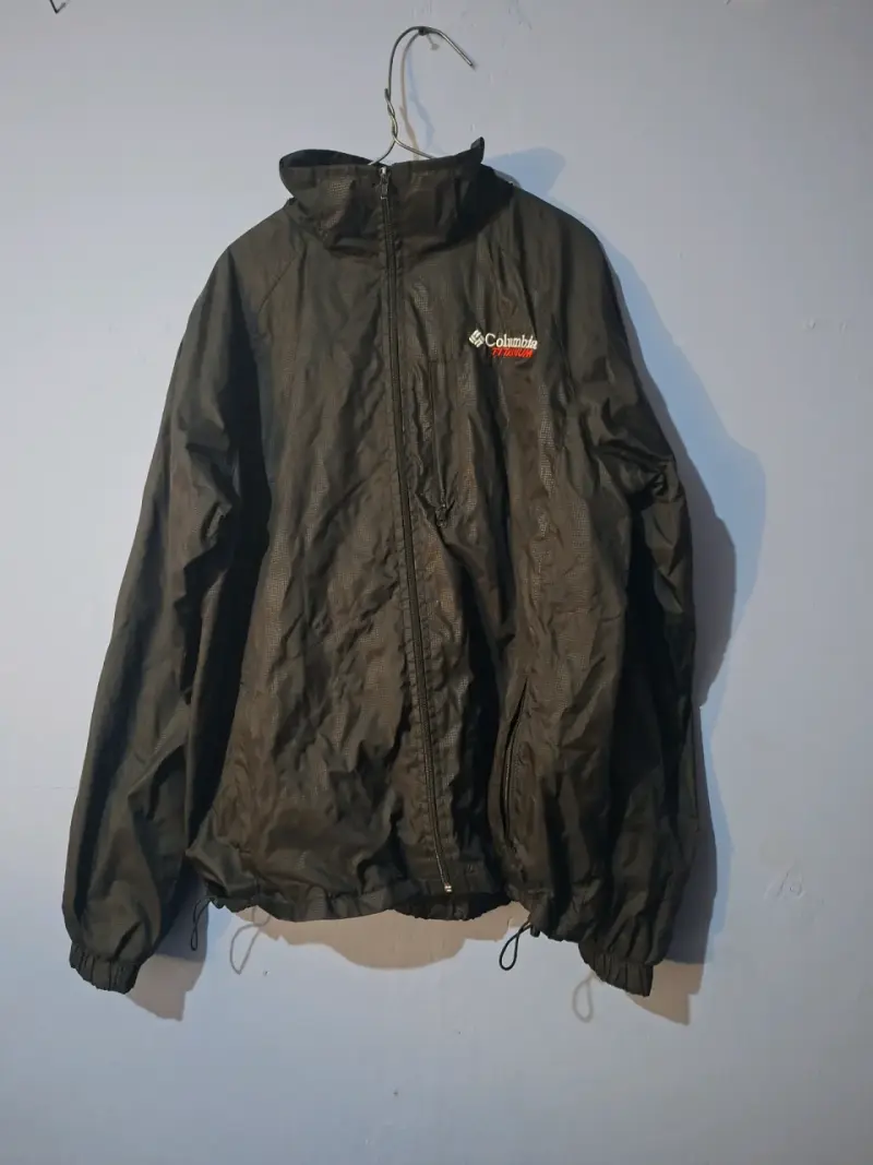 Cortavientos Columbia negra para hombre - 1