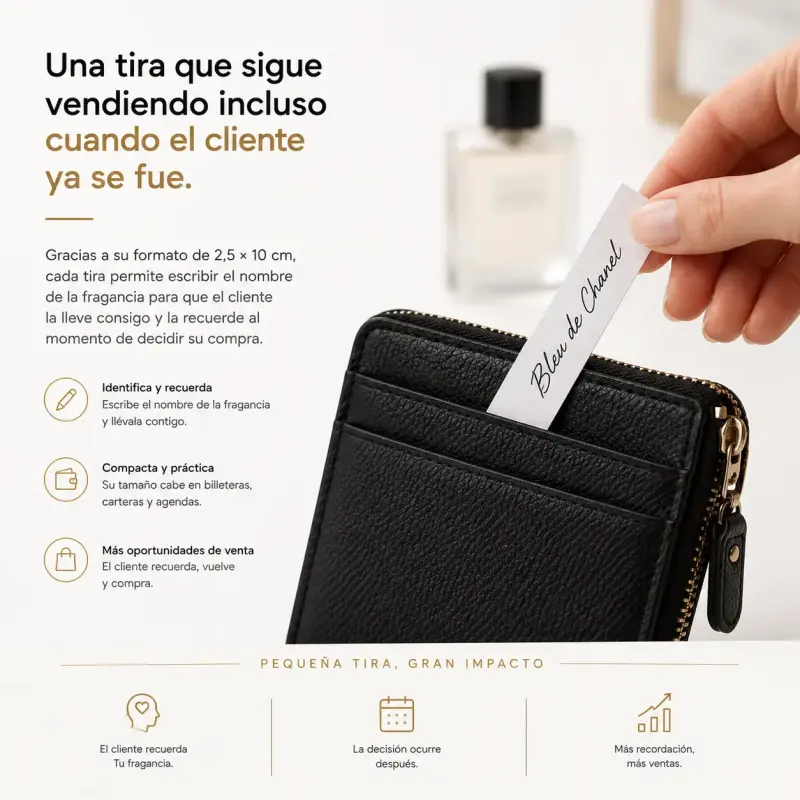 Tiras Olfativas Premium Silach para Fragancias 500 - 5