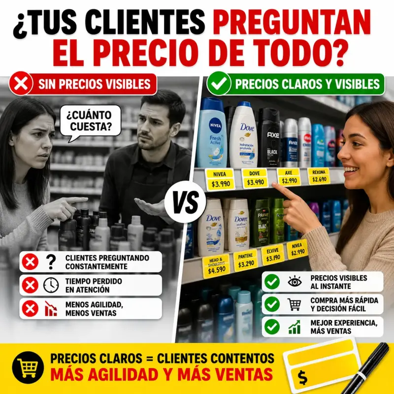Etiquetas Para Poner Precios Amarillas 8x4cm 1000u - 2