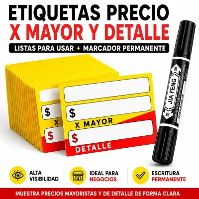 Carteles Para Poner Precios X Mayor Y Detalle 1000 - miniatura 1