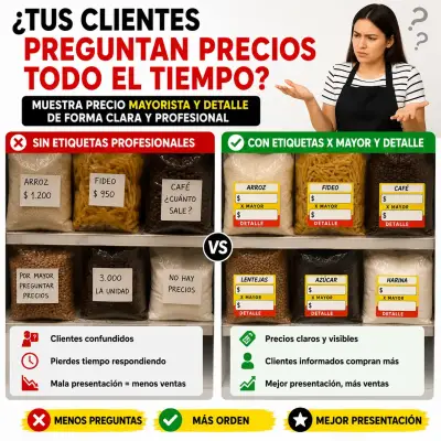 Carteles Para Poner Precios X Mayor Y Detalle 1000 - miniatura 2