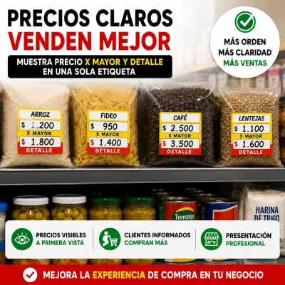 Carteles Para Poner Precios X Mayor Y Detalle 1000 - miniatura 3