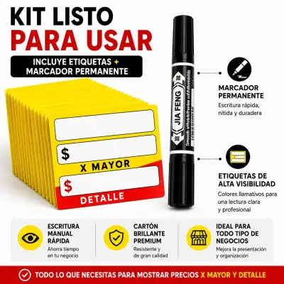 Carteles Para Poner Precios X Mayor Y Detalle 1000 - miniatura 5